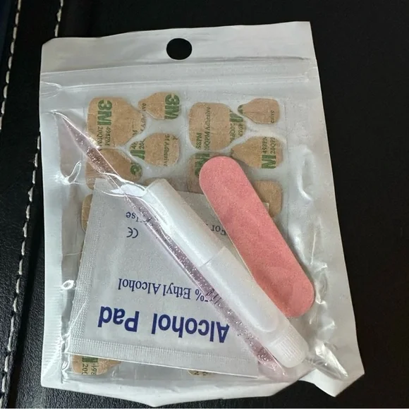 5 for $30 hand made press-on nails with metallic accessories - Picture 4 of 5